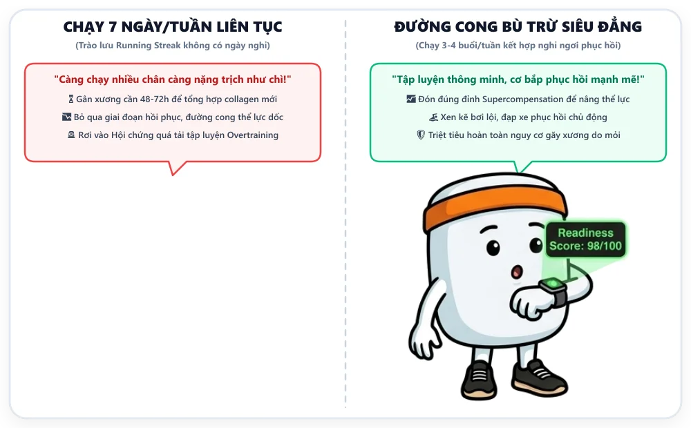 Chạy bộ mỗi ngày có tốt không và dấu hiệu cảnh báo quá tải overtraining