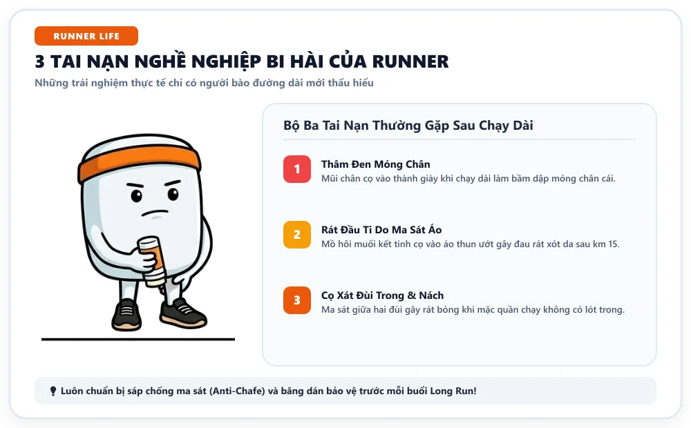 Nỗi đau rát đầu ti khi tắm vòi sen sau chạy