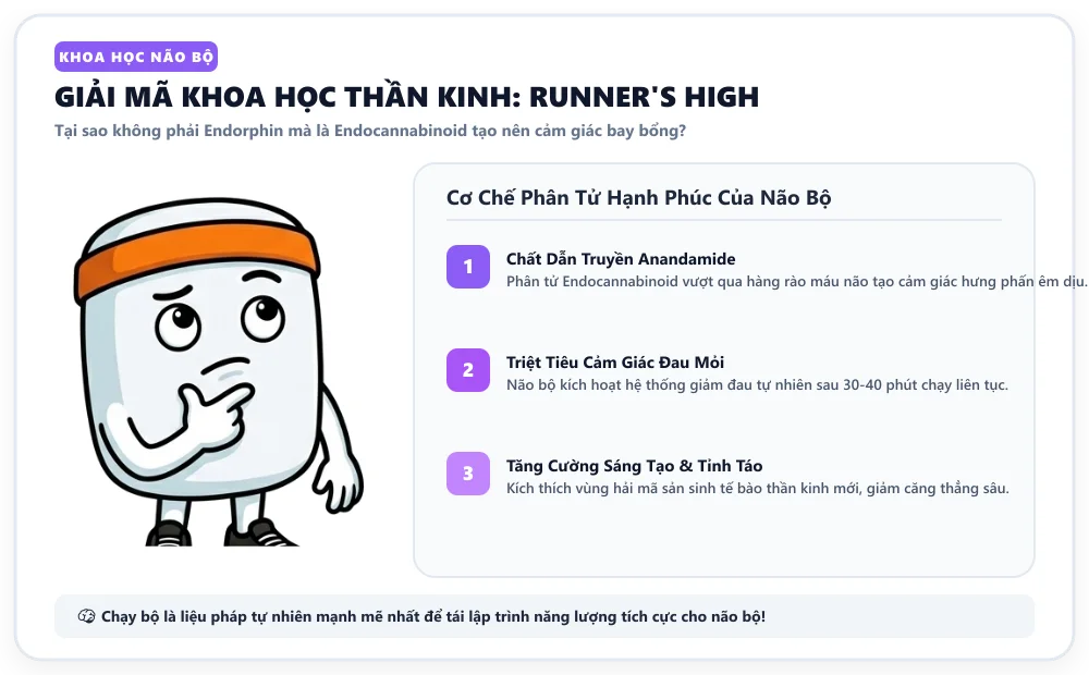 Giải mã phân tử hạnh phúc Anandamide tạo ra Runners High