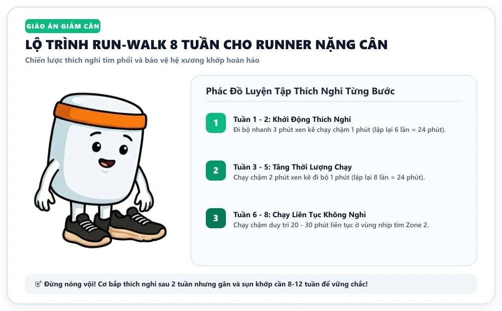 Chiến lược Run-Walk cho runner thừa cân