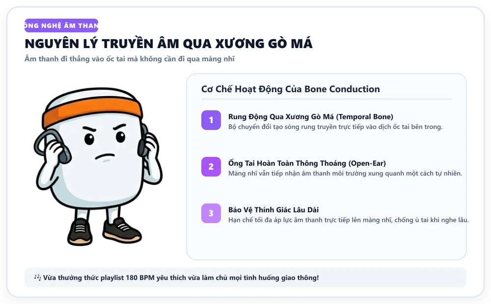 Nguyên lý truyền âm qua xương gò má Open-Ear